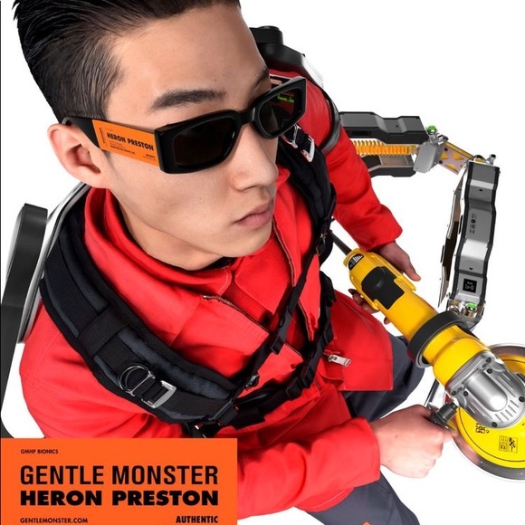 Heron Preston x Gentle Monster Level 0 black sunglasses - Picture 2 of 9